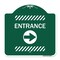 Signmission Flex Post Entrance W/ Right Arrowfor Flex Paddle Heavy-Gauge Alum, 18" L, 18" H, GW-1818-23959 A-DES-GW-1818-23959 - alternate 1